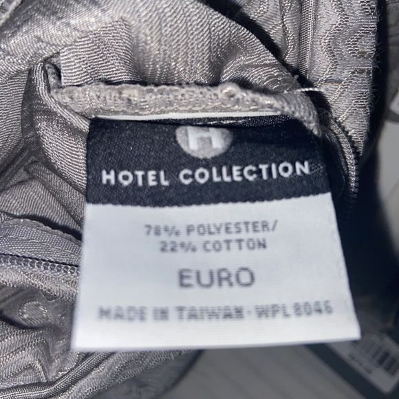 Hotel Collection Keystone Light Grey Euro Sham - Picture 6 of 7